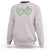 Kiss Me I'm Irish Sweatshirt Green Heart Locket St. Patrick's Day Pride