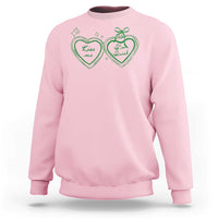 Kiss Me I'm Irish Sweatshirt Green Heart Locket St. Patrick's Day Pride