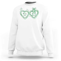 Kiss Me I'm Irish Sweatshirt Green Heart Locket St. Patrick's Day Pride