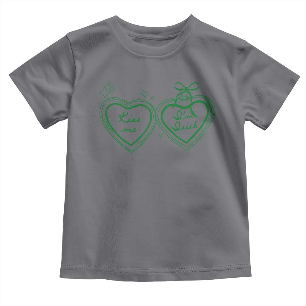 Kiss Me I'm Irish Toddler T Shirt Green Heart Locket St. Patrick's Day Pride