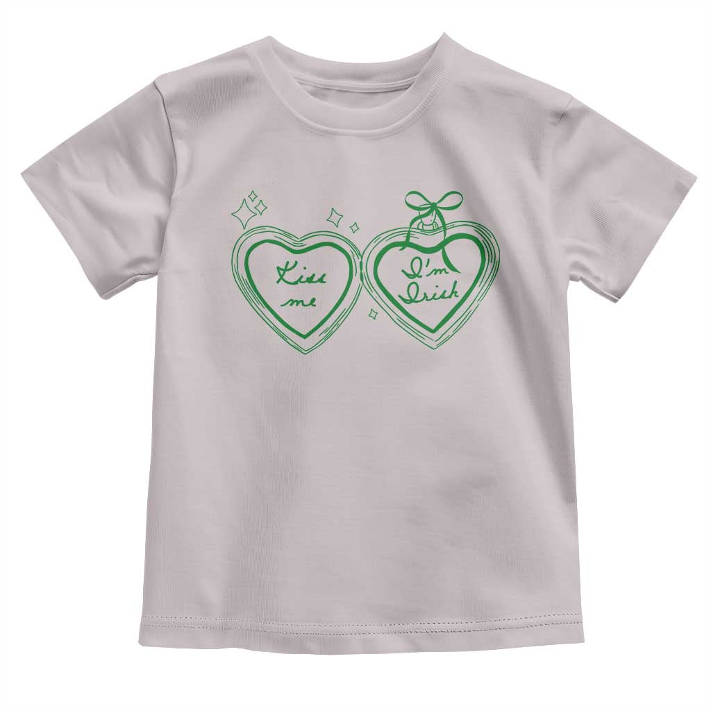 Kiss Me I'm Irish Toddler T Shirt Green Heart Locket St. Patrick's Day Pride