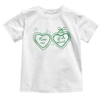 Kiss Me I'm Irish Toddler T Shirt Green Heart Locket St. Patrick's Day Pride