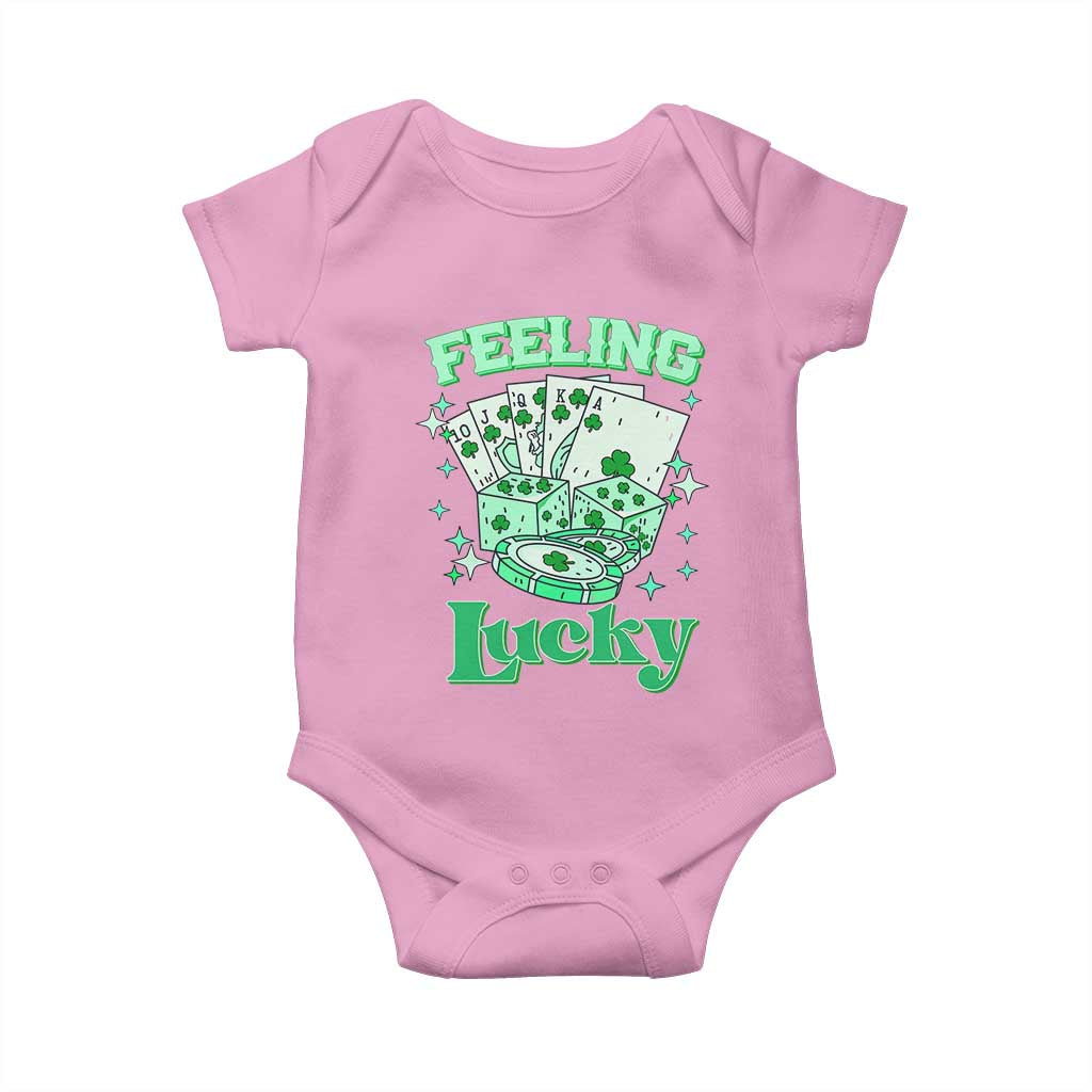 St. Patrick's Day Casino Feeling Lucky Baby Onesie Las Vegas Girls Trip