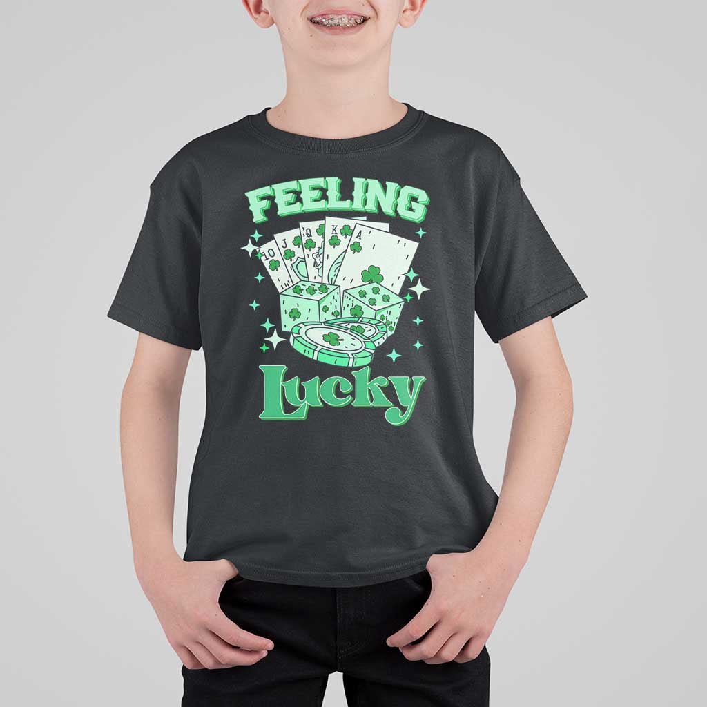 St. Patrick's Day Casino Feeling Lucky T Shirt For Kid Las Vegas Girls Trip