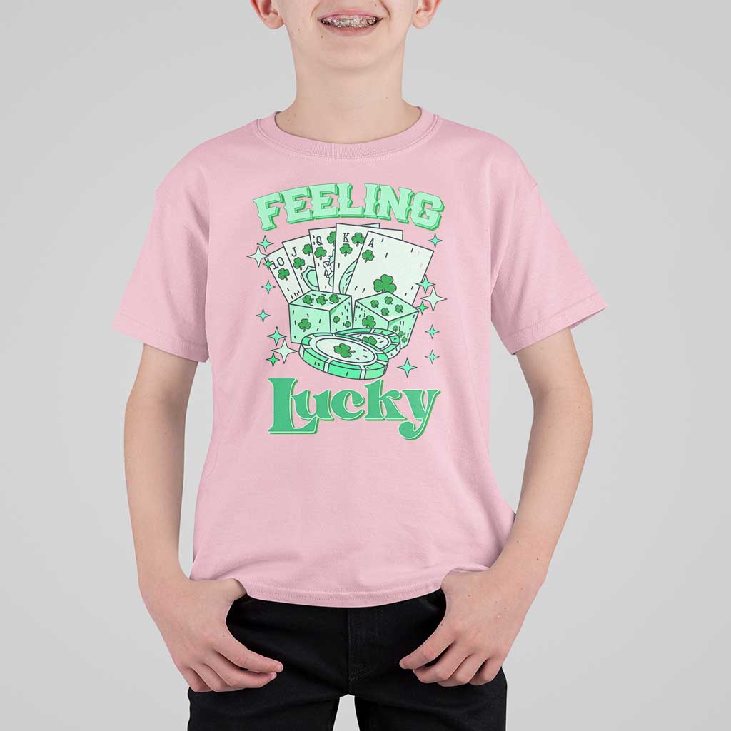 St. Patrick's Day Casino Feeling Lucky T Shirt For Kid Las Vegas Girls Trip