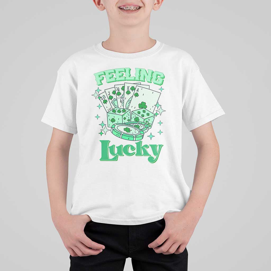 St. Patrick's Day Casino Feeling Lucky T Shirt For Kid Las Vegas Girls Trip