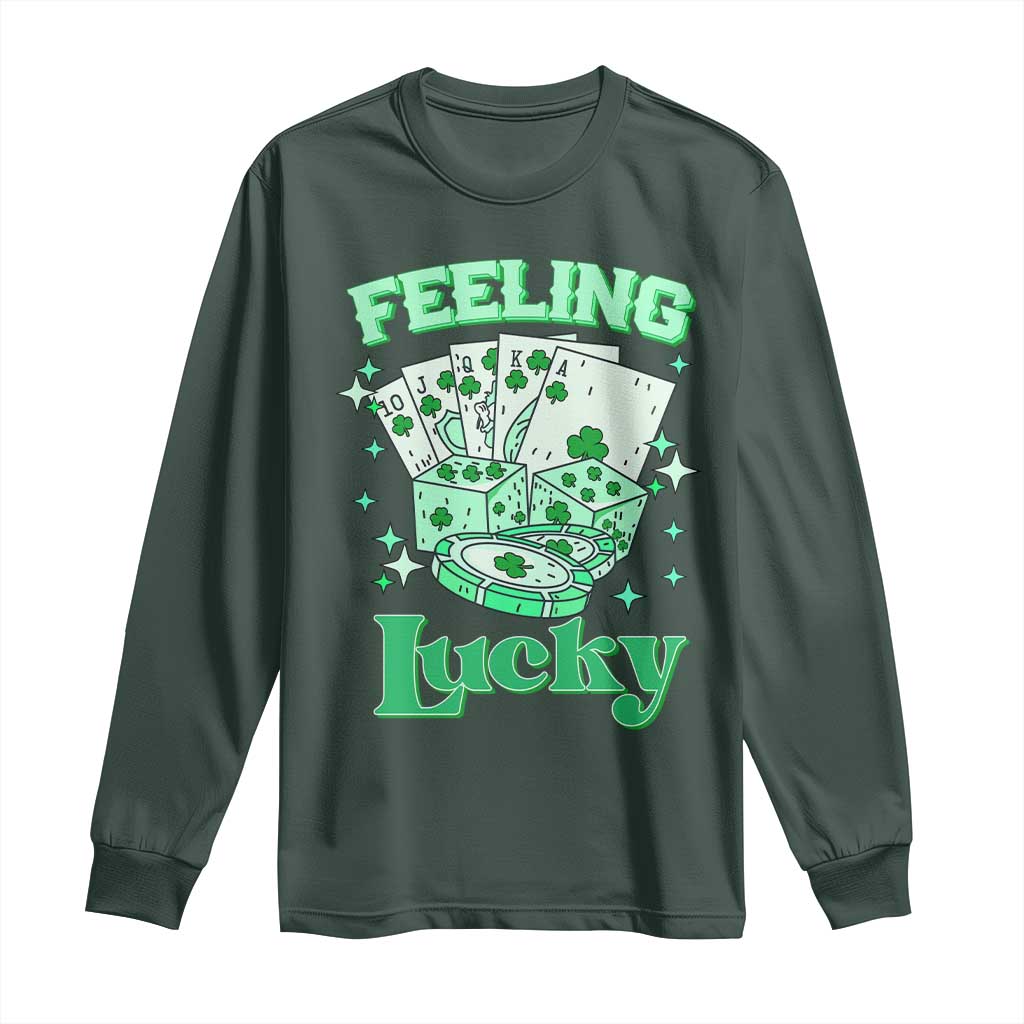 St. Patrick's Day Casino Feeling Lucky Long Sleeve Shirt Las Vegas Girls Trip