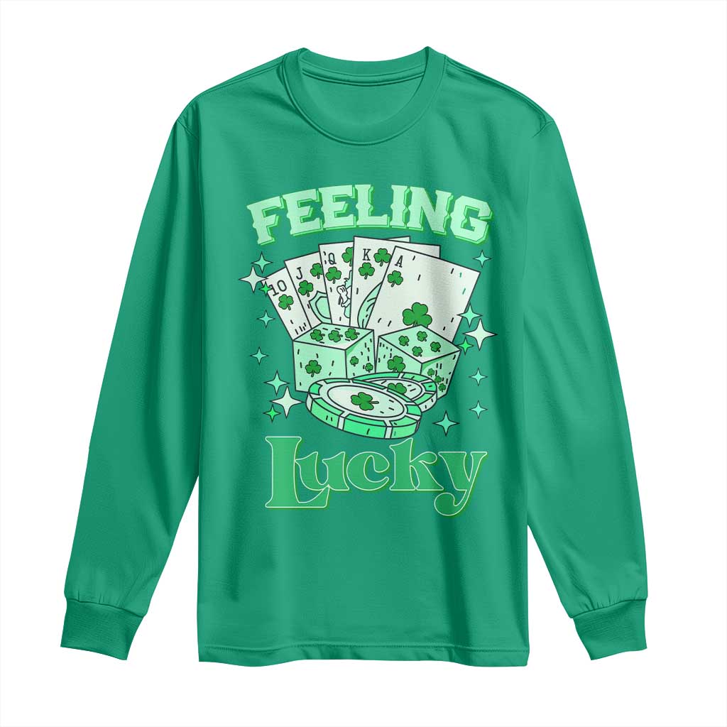 St. Patrick's Day Casino Feeling Lucky Long Sleeve Shirt Las Vegas Girls Trip