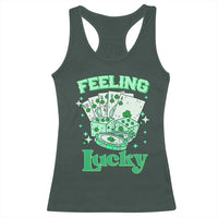 St. Patrick's Day Casino Feeling Lucky Racerback Tank Top Las Vegas Girls Trip