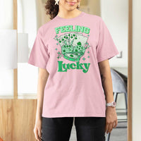 St. Patrick's Day Casino Feeling Lucky T Shirt For Women Las Vegas Girls Trip
