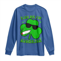 Funny St. Patrick's Day Marijuana Long Sleeve Shirt Kiss Me I'm Highrish 420 High Irish Weed