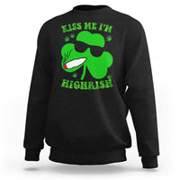 Funny St. Patrick's Day Marijuana Sweatshirt Kiss Me I'm Highrish 420 High Irish Weed