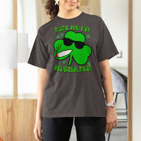 Funny St. Patrick's Day Marijuana T Shirt For Women Kiss Me I'm Highrish 420 High Irish Weed
