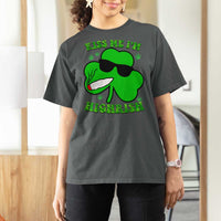 Funny St. Patrick's Day Marijuana T Shirt For Women Kiss Me I'm Highrish 420 High Irish Weed