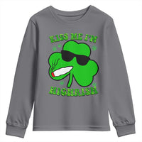 Funny St. Patrick's Day Marijuana Youth Sweatshirt Kiss Me I'm Highrish 420 High Irish Weed