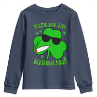 Funny St. Patrick's Day Marijuana Youth Sweatshirt Kiss Me I'm Highrish 420 High Irish Weed