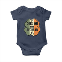Funny Irish St Patricks Day Baby Onesie Shamrock Dibs On The Redhead