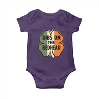 Funny Irish St Patricks Day Baby Onesie Shamrock Dibs On The Redhead