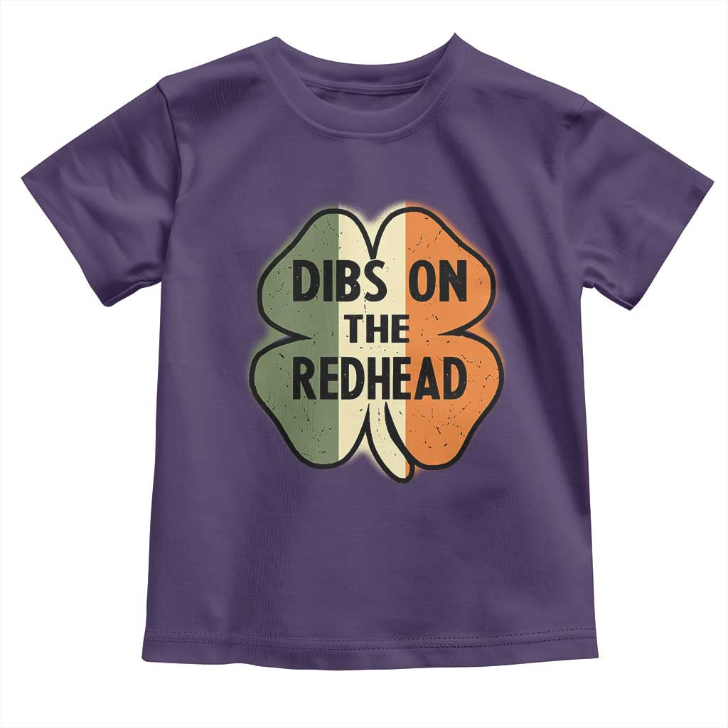 Funny Irish St Patricks Day Toddler T Shirt Shamrock Dibs On The Redhead