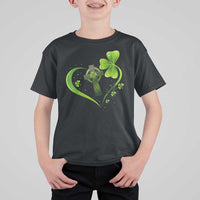 St Patricks Day T Shirt For Kid Lucky Clover Irish Shamrock Celtic Cross