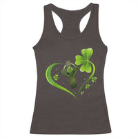 St Patricks Day Racerback Tank Top Lucky Clover Irish Shamrock Celtic Cross