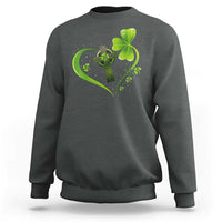 St Patricks Day Sweatshirt Lucky Clover Irish Shamrock Celtic Cross
