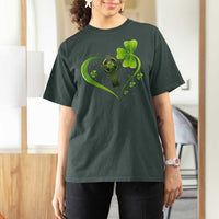 St Patricks Day T Shirt For Women Lucky Clover Irish Shamrock Celtic Cross