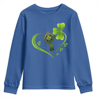 St Patricks Day Youth Sweatshirt Lucky Clover Irish Shamrock Celtic Cross