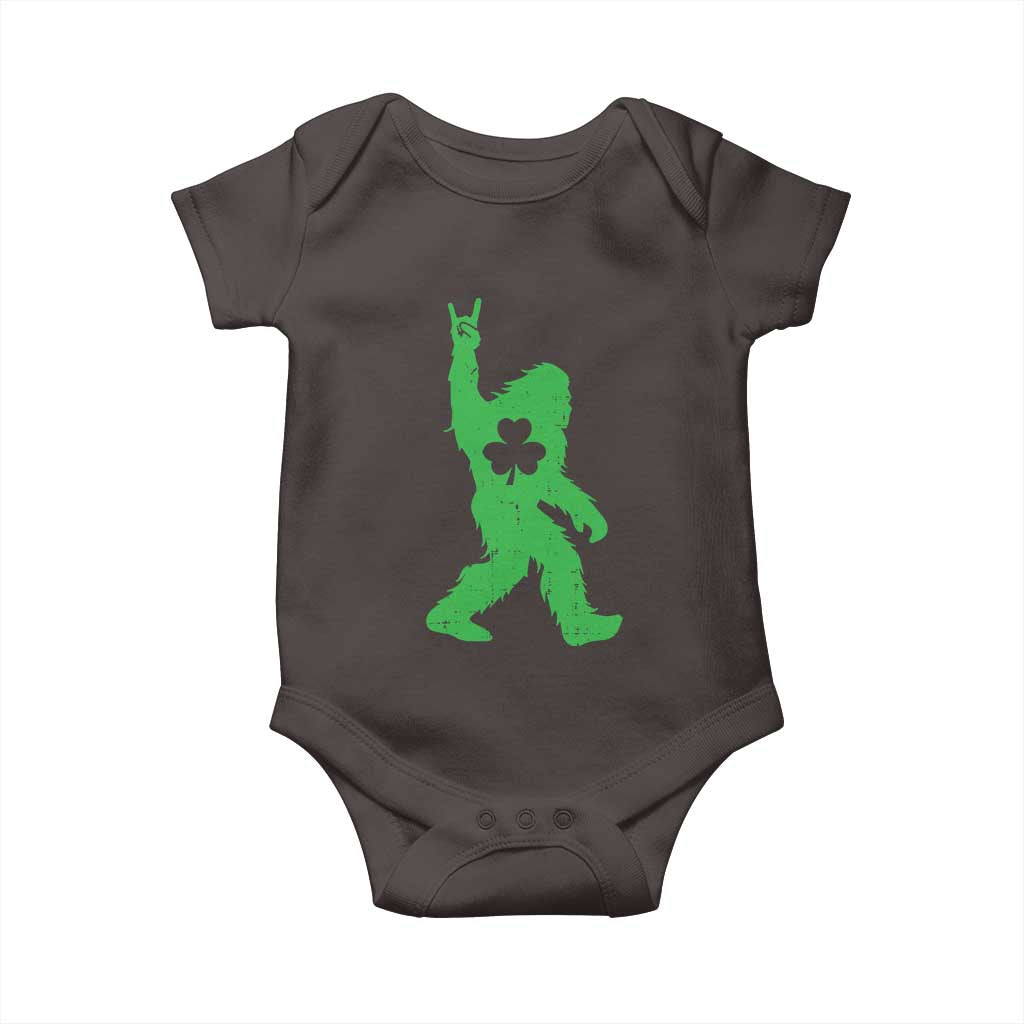 St Patricks Day Bigfoot Baby Onesie Irish Sasquatch Shamrock