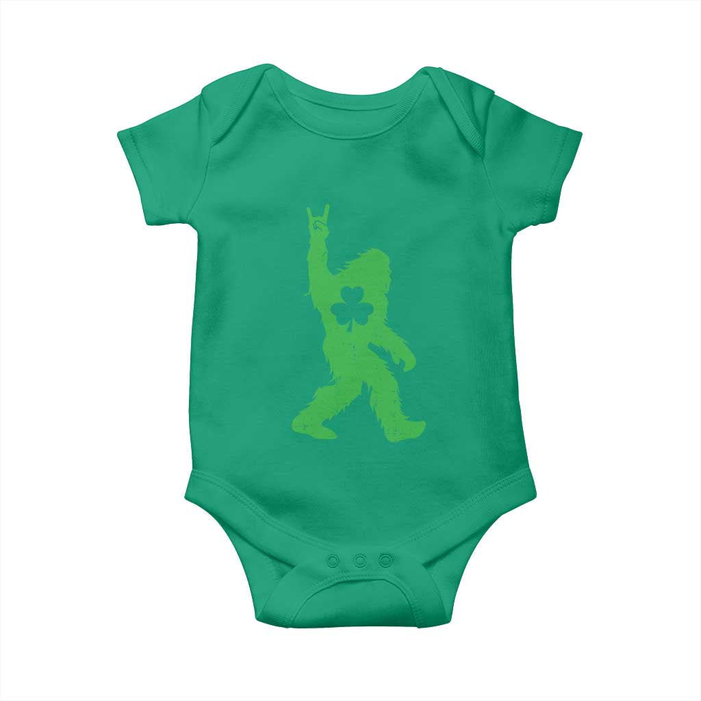St Patricks Day Bigfoot Baby Onesie Irish Sasquatch Shamrock