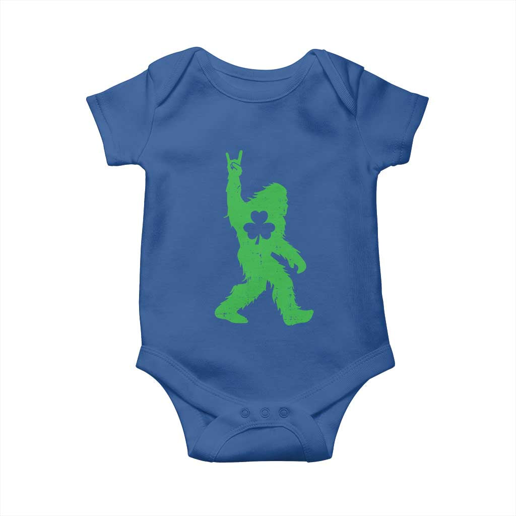 St Patricks Day Bigfoot Baby Onesie Irish Sasquatch Shamrock