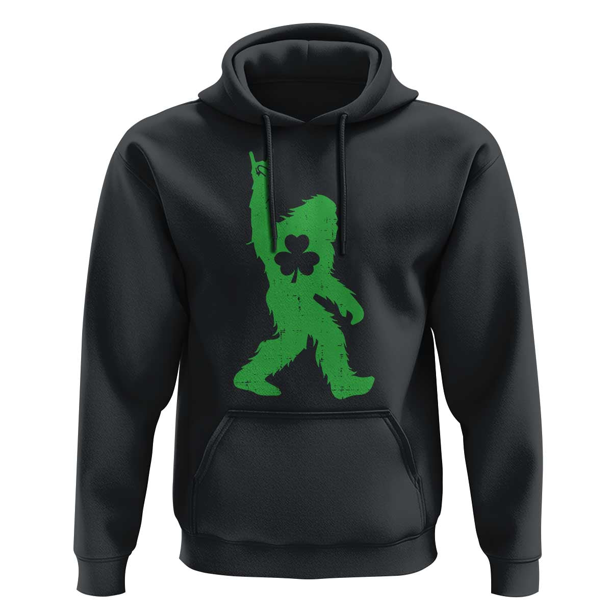 St Patricks Day Bigfoot Hoodie Irish Sasquatch Shamrock