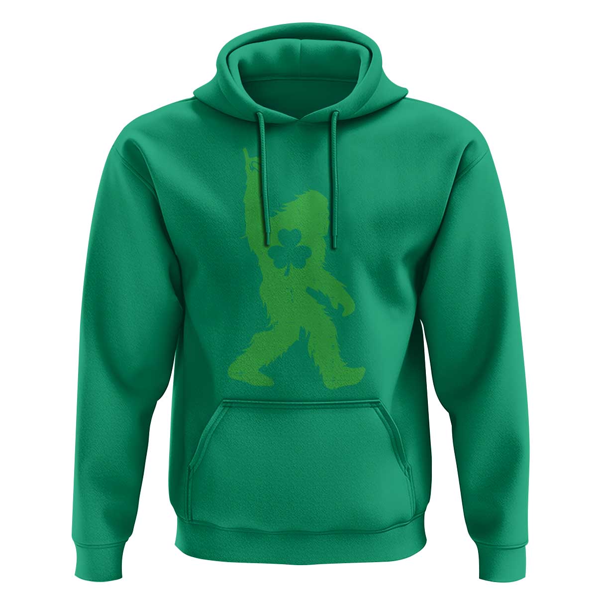 St Patricks Day Bigfoot Hoodie Irish Sasquatch Shamrock