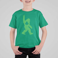St Patricks Day Bigfoot T Shirt For Kid Irish Sasquatch Shamrock