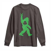 St Patricks Day Bigfoot Long Sleeve Shirt Irish Sasquatch Shamrock