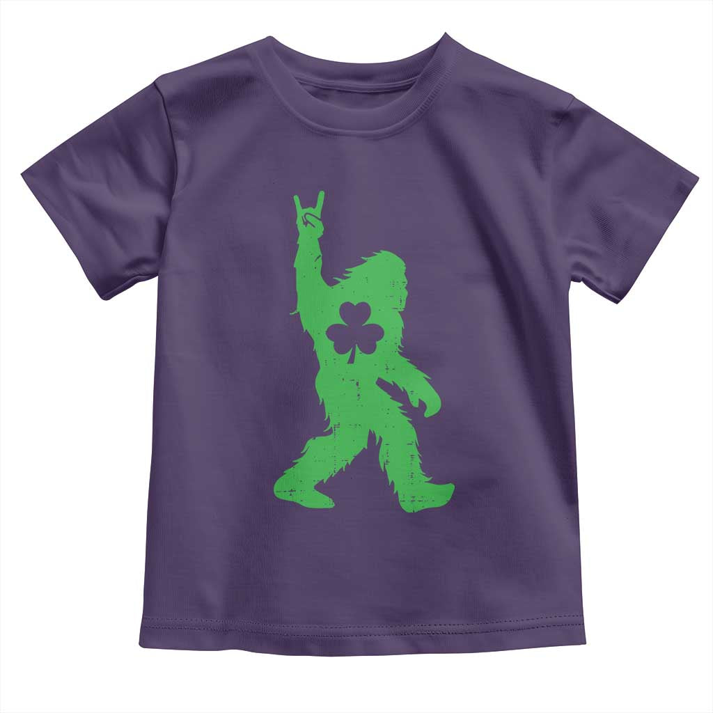 St Patricks Day Bigfoot Toddler T Shirt Irish Sasquatch Shamrock