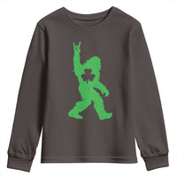St Patricks Day Bigfoot Youth Sweatshirt Irish Sasquatch Shamrock