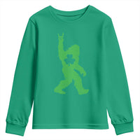 St Patricks Day Bigfoot Youth Sweatshirt Irish Sasquatch Shamrock