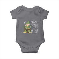 Funny Saint Patricks Day Baby Onesie I Always Carry A Little Pot With Me Cannabis Smokers Irish