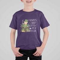 Funny Saint Patricks Day T Shirt For Kid I Always Carry A Little Pot With Me Cannabis Smokers Irish
