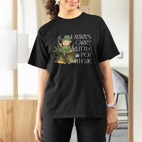 Funny Saint Patricks Day T Shirt For Women I Always Carry A Little Pot With Me Cannabis Smokers Irish