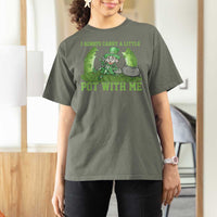 Funny St. Patrick's Day T Shirt For Women Weed Lover I Always Carry A Little Pot With Me