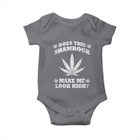 Funny St. Patrick's Day Baby Onesie Weed Lover Does This Shamrock Make Me Look High
