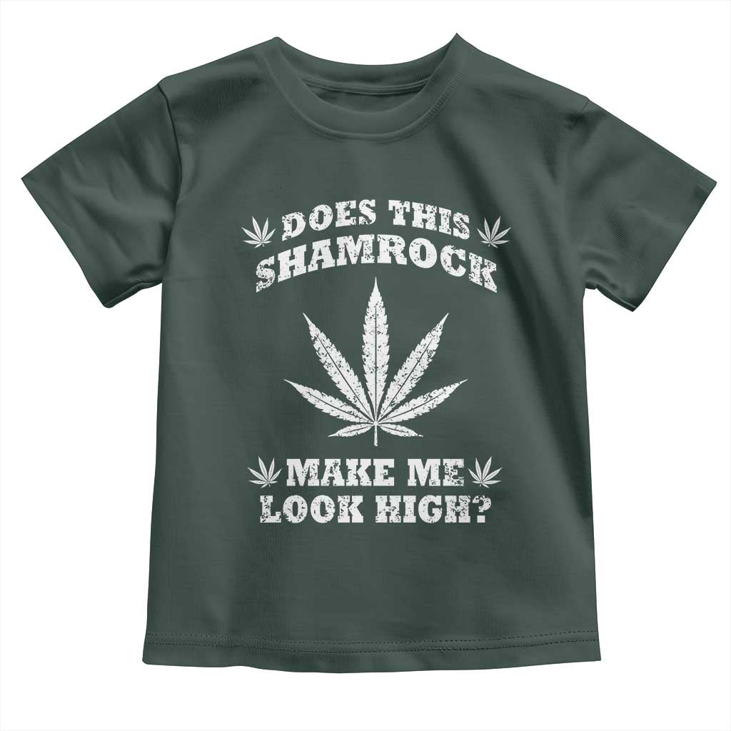 Funny St. Patrick's Day Toddler T Shirt Weed Lover Does This Shamrock Make Me Look High