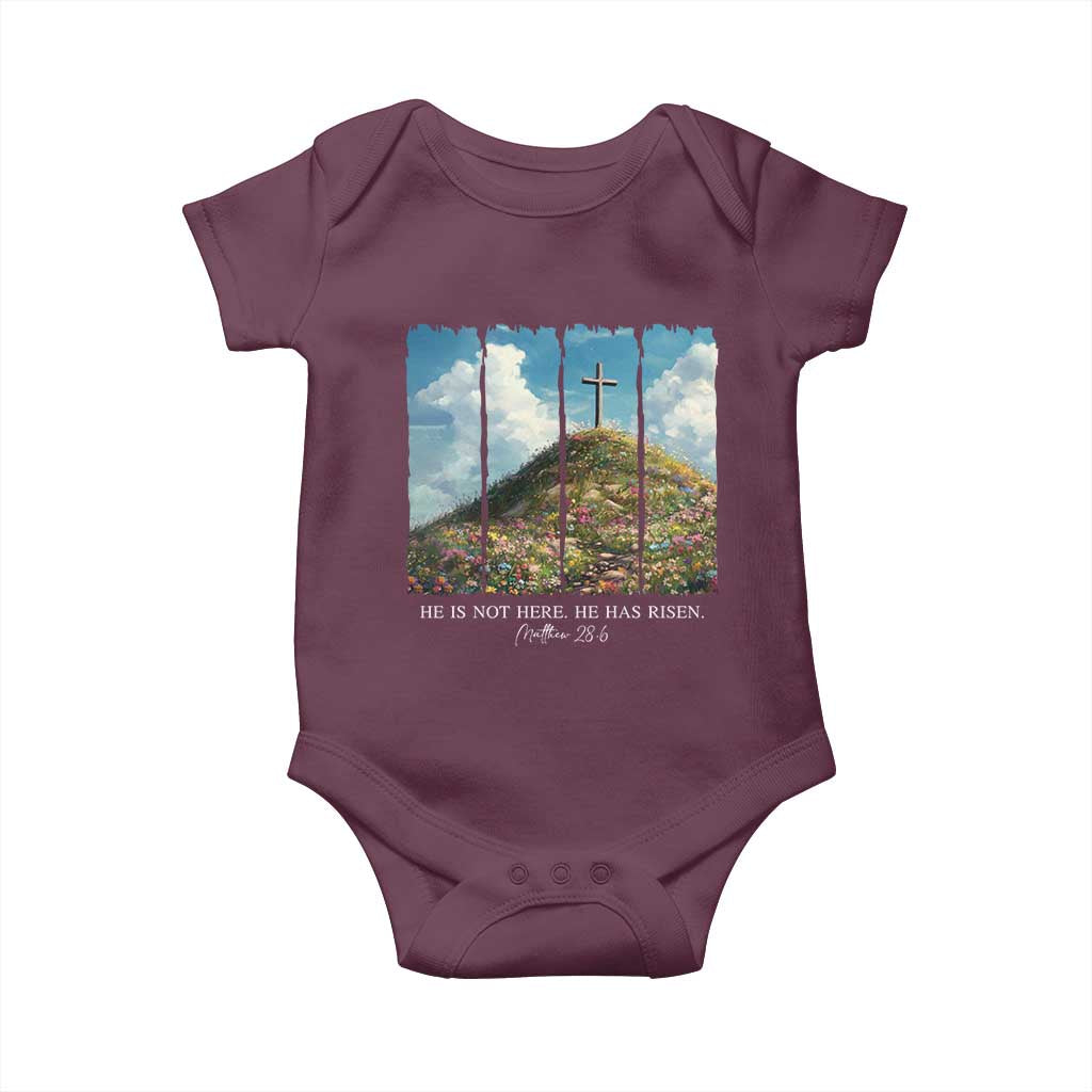 Christian Easter Baby Onesie He Is Not Here He Has Risen