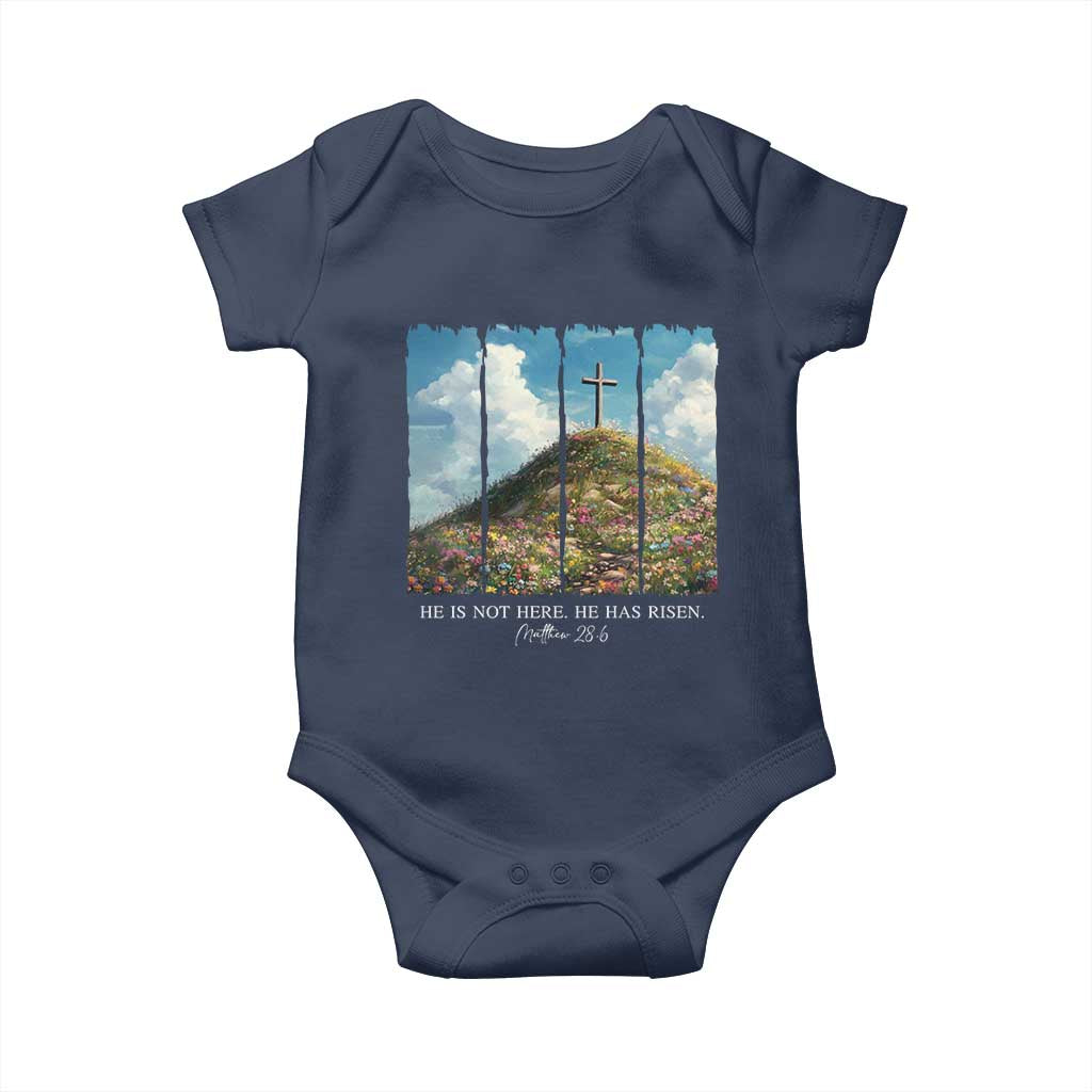 Christian Easter Baby Onesie He Is Not Here He Has Risen