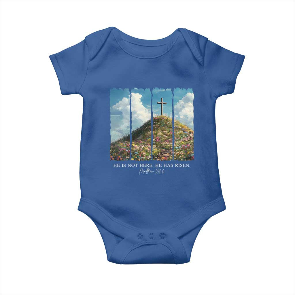 Christian Easter Baby Onesie He Is Not Here He Has Risen