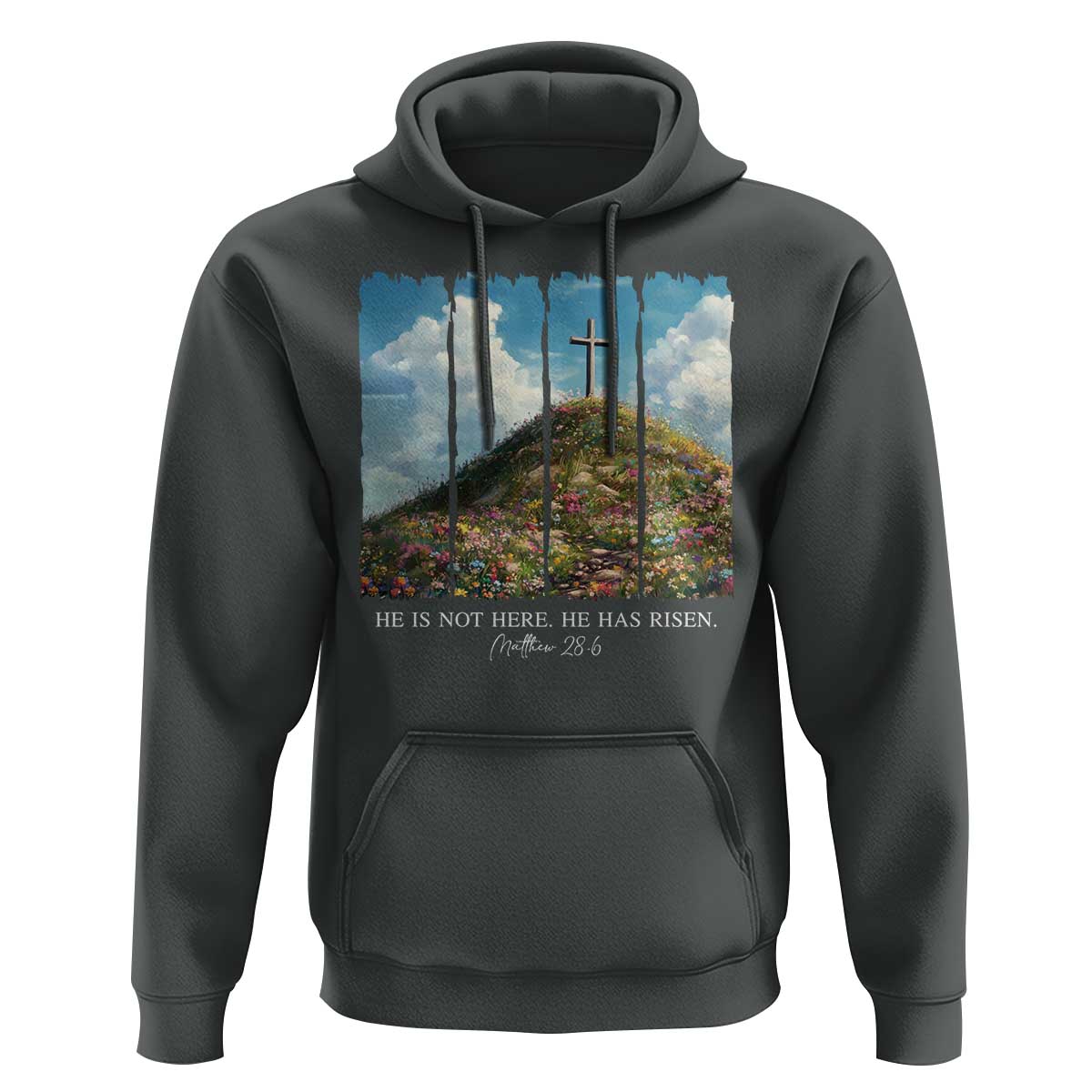 Christian Easter Hoodie He Is Not Here He Has Risen