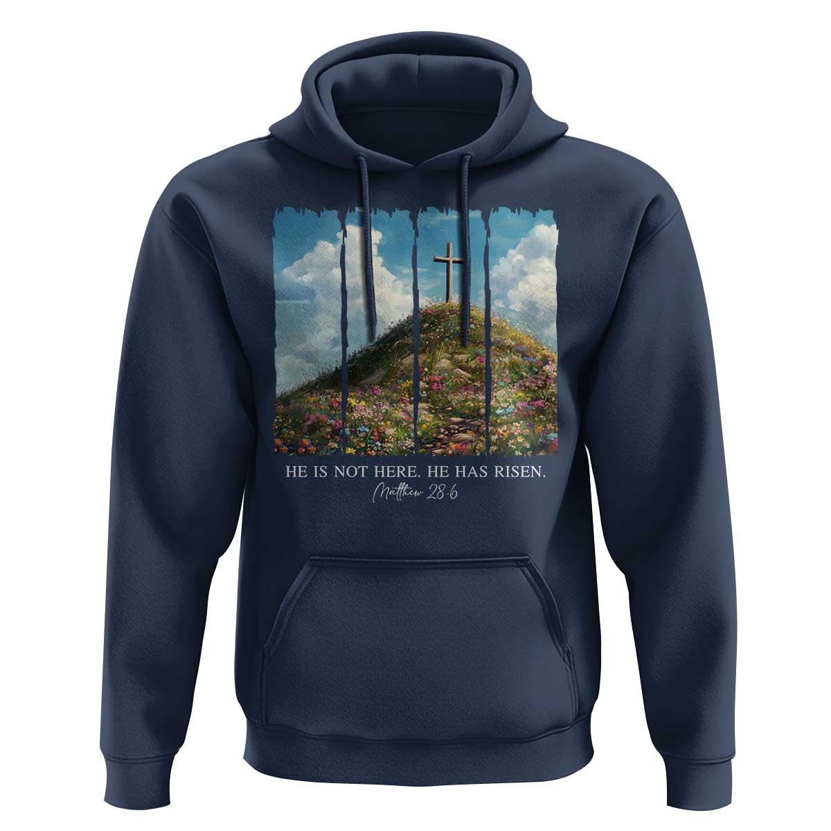 Christian Easter Hoodie He Is Not Here He Has Risen