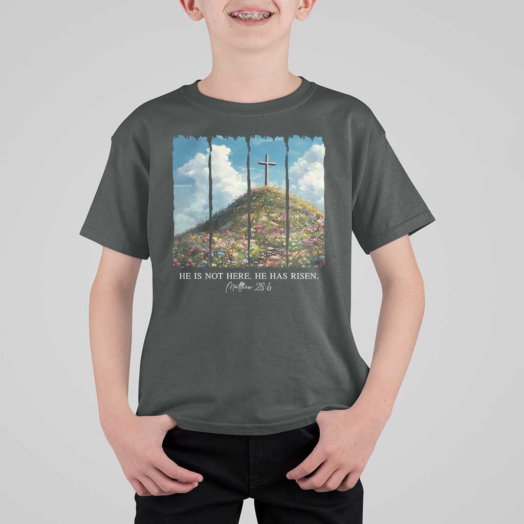 Christian Easter T Shirt For Kid He Is Not Here He Has Risen